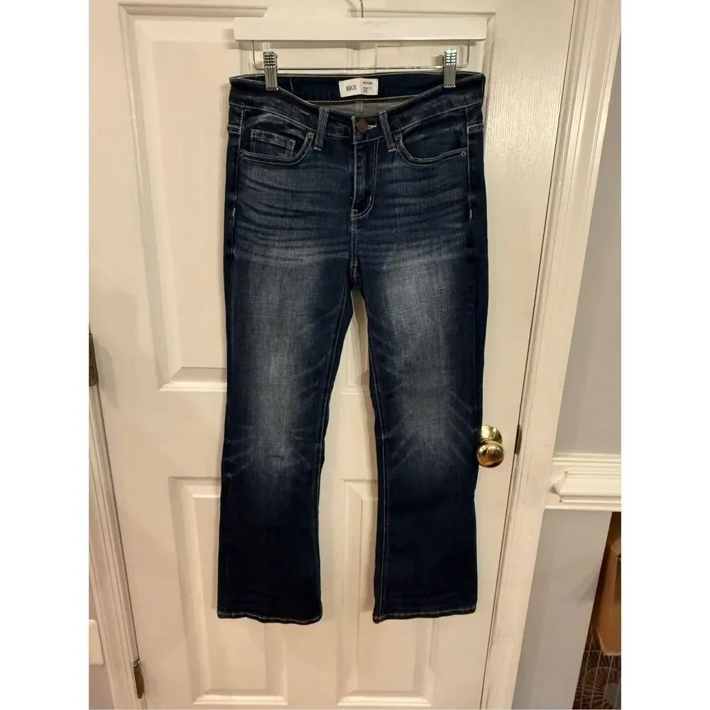 BKE Payton Whiskered Mid-Rise Bootcut Jeans sz 25 EUC